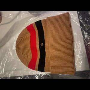 orange burberry hat